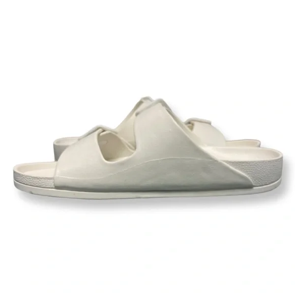 MIA Sandal Slides Buckle Straps Women’s 8 White - Picture 2 of 8